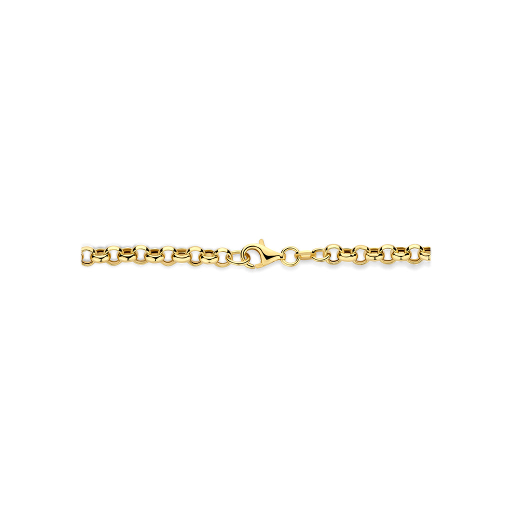 y-collier connector 46 cm 3 micron zilver verguld (geel)