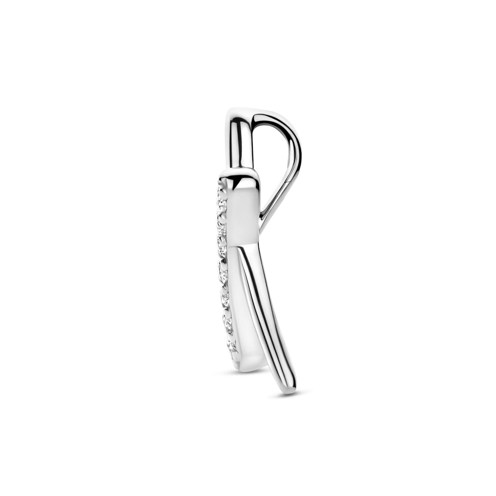 hanger zirkonia 15 mm zilver gerhodineerd