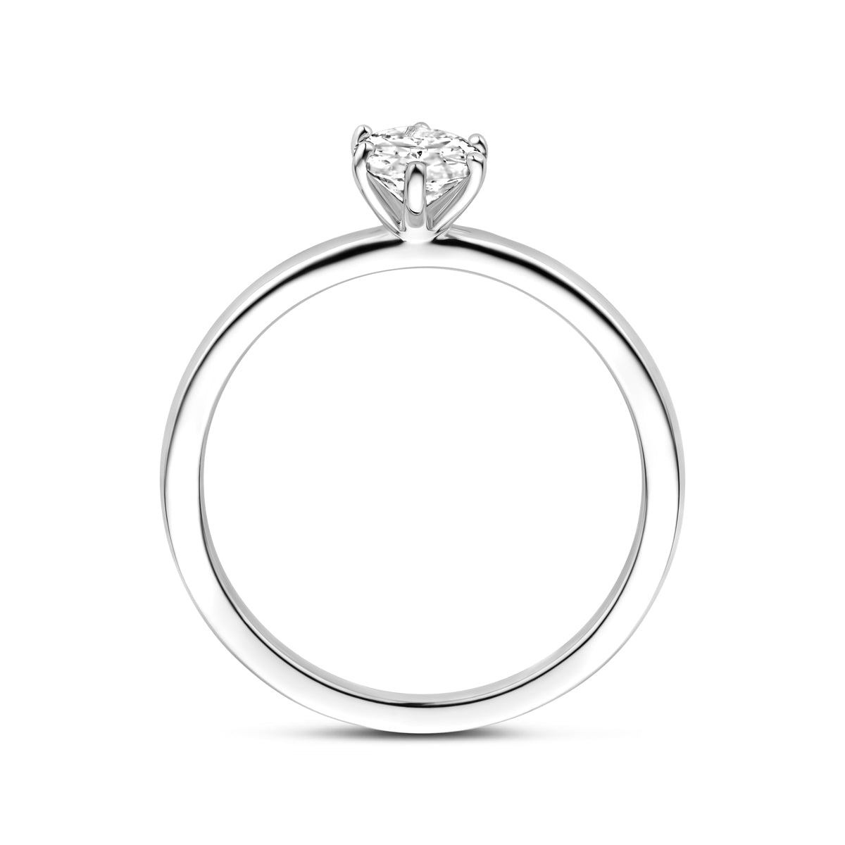 Ring Zirkonia Silber rhodiniert