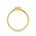 ring lab grown diamant 0.25ct f vs 14K geelgoud