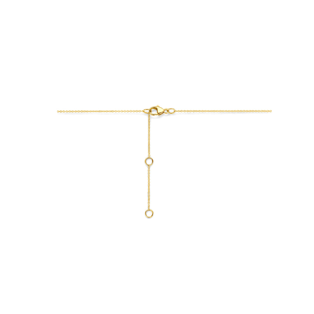collier lab grown diamant 0.25ct g vs 41 - 43 - 45 cm 14K geelgoud