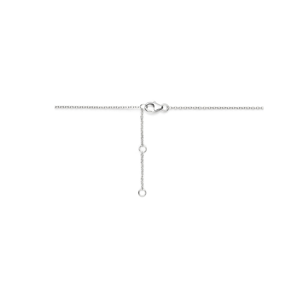 Halskette Love 41 - 43 - 45 cm rhodiniertes Silber