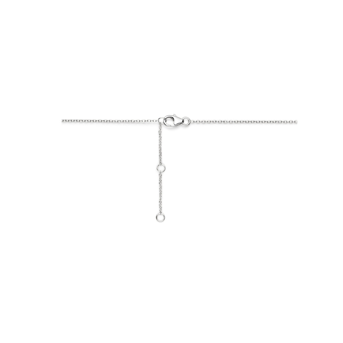 Halskette Love 41 - 43 - 45 cm rhodiniertes Silber