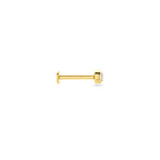 Flat Back Piercing Zirkonia 3 mm 14K Gelbgold