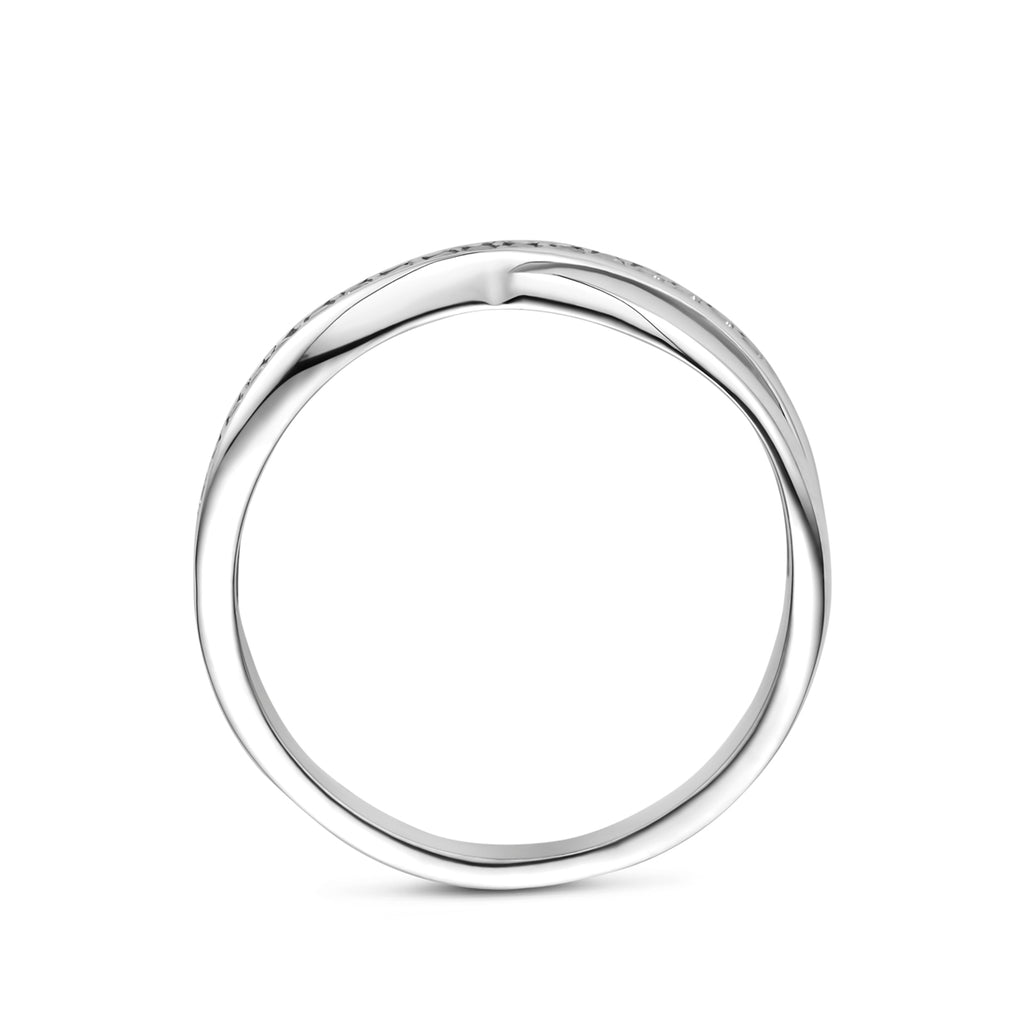 ring zirkonia zilver gerhodineerd