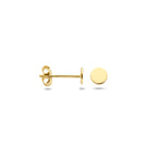 9K Ohrstecker rund 4 mm 9K gelb