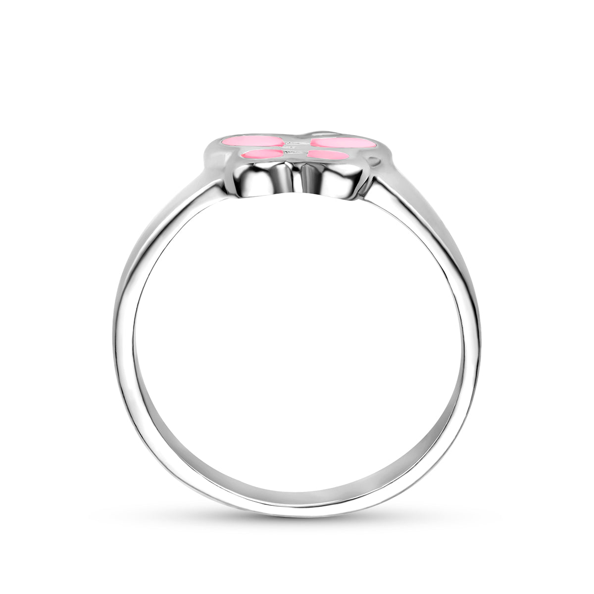 ring vlinder zilver gerhodineerd