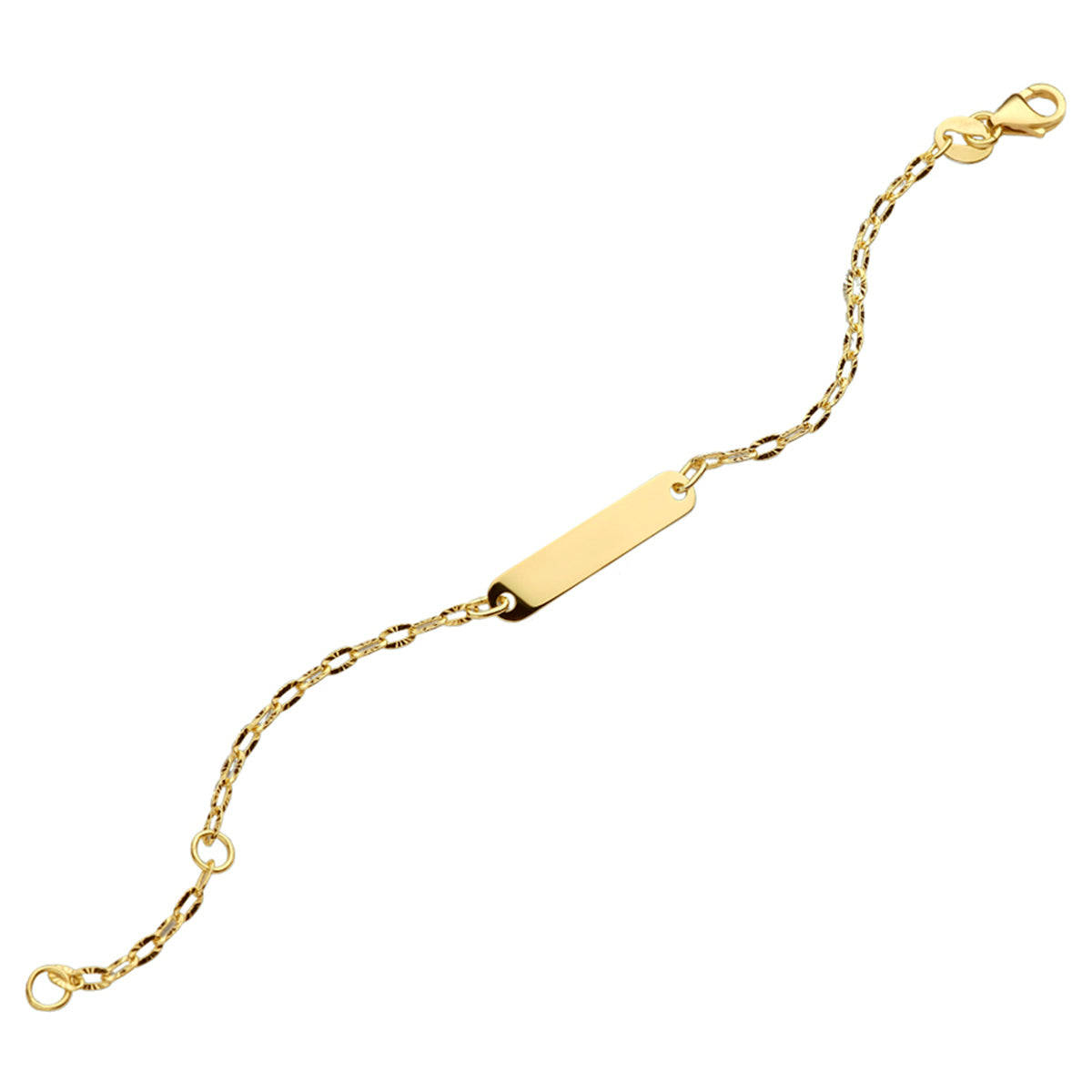 Gravur Armbandplatte 4,0 mm 11 - 13 cm 14K Gelbgold