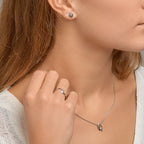 Ohrstecker Zirkonia Silber rhodiniert