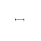 flat back piercing ster 4 mm 1 micron zilver verguld (geel)