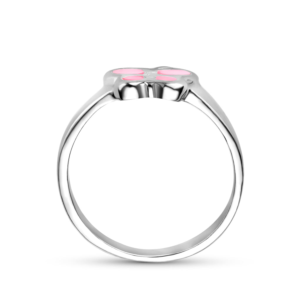 ring vlinder zilver gerhodineerd