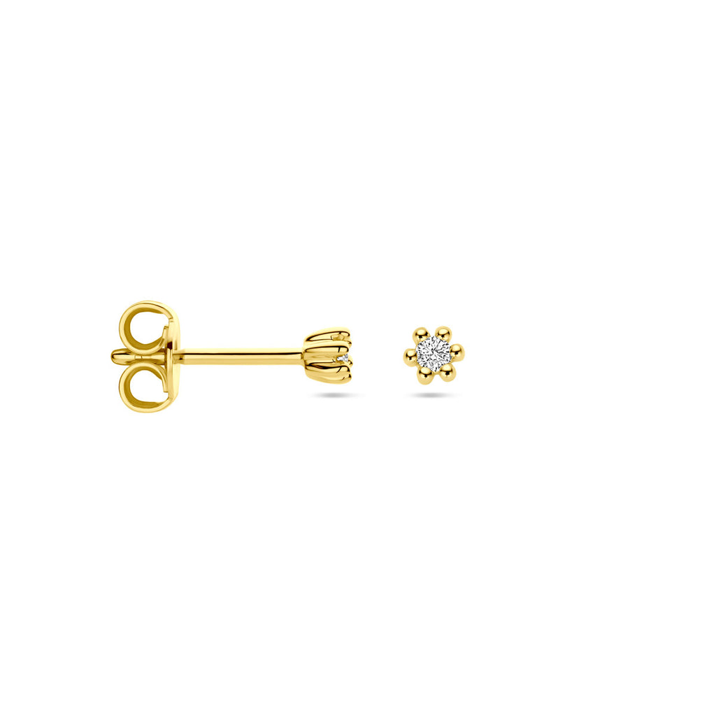 Ohrstecker Diamant 0.04ct (2x 0.02ct) H P1 2,5 mm 14K Gelbgold