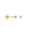 Ohrstecker Diamant 0.04ct (2x 0.02ct) H P1 2,5 mm 14K Gelbgold