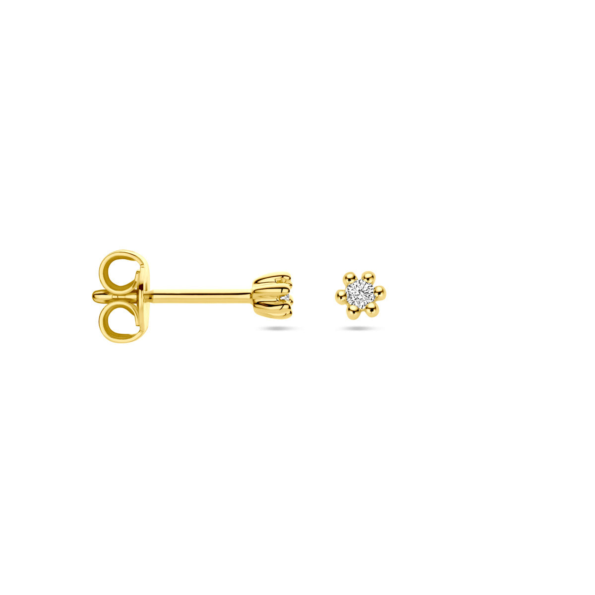 Ohrstecker Diamant 0.04ct (2x 0.02ct) H P1 2,5 mm 14K Gelbgold