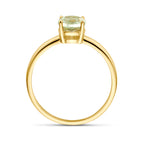 ring groen amethist 14K geelgoud