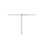 collier klavertje 40 + 5 cm zilver gerhodineerd