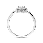 Ring Zirkonia Silber rhodiniert