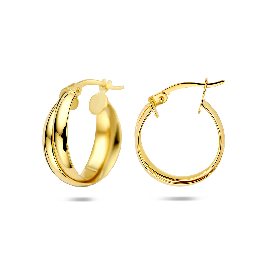 oorringen 18,5 mm 14K geelgoud