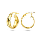 oorringen 18,5 mm 14K geelgoud