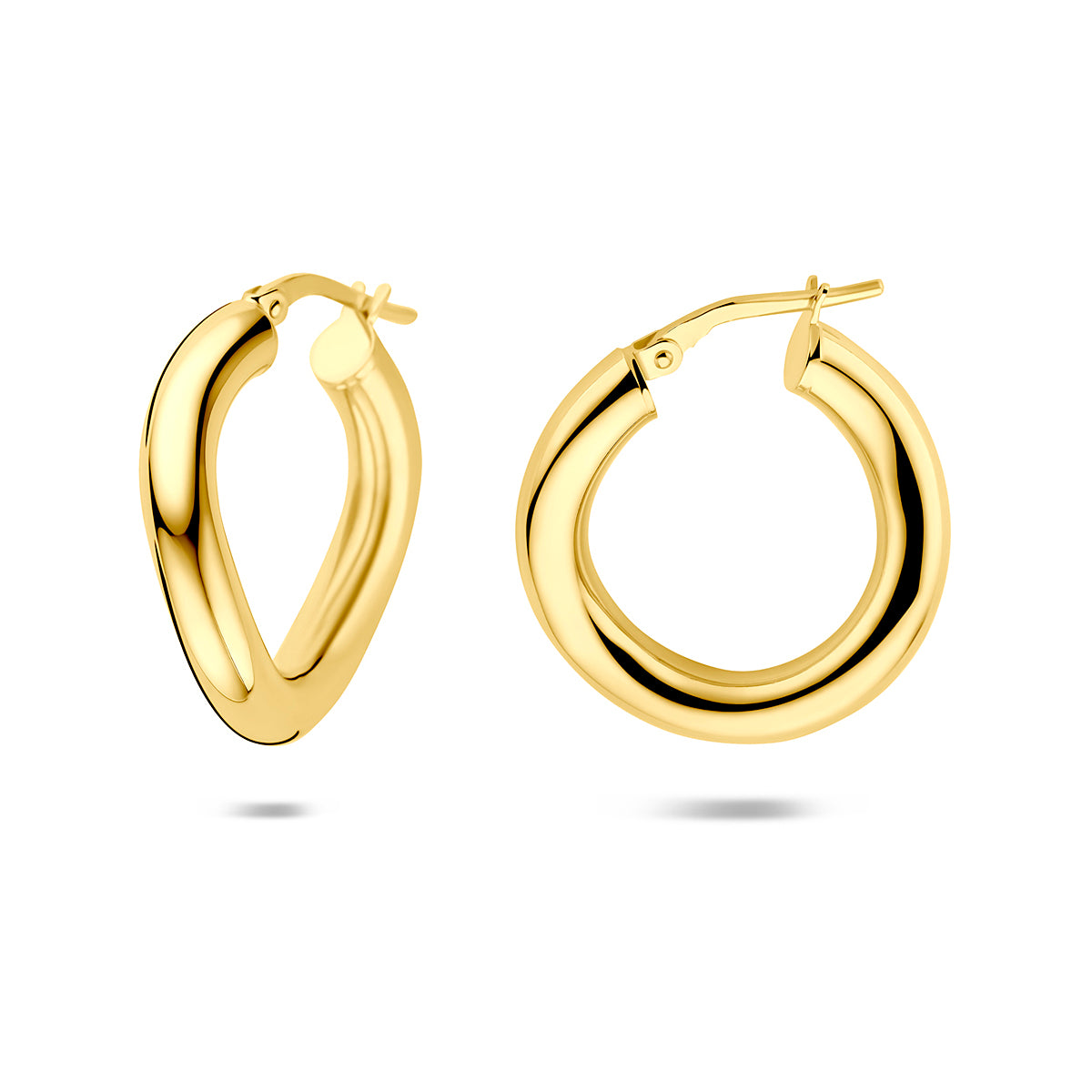 Ohrringe 23 mm 1 Mikron silbervergoldet (gelb)