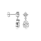 Ohrhänger Zirkonia 20 mm Silber rhodiniert