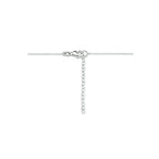 graveercollier ovaal zirkonia 41 + 4 cm zilver gerhodineerd