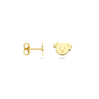 oorknoppen hond 6 mm 14K geelgoud