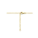 Halskette Kreise Diamant 41 + 4 cm Silber vergoldet (gelb)
