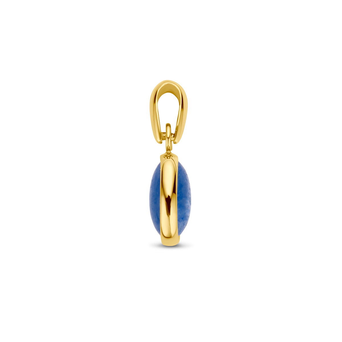 hanger blauw kwarts 14K geelgoud