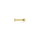 flat back piercing zirkonia 1 micron zilver verguld (geel)
