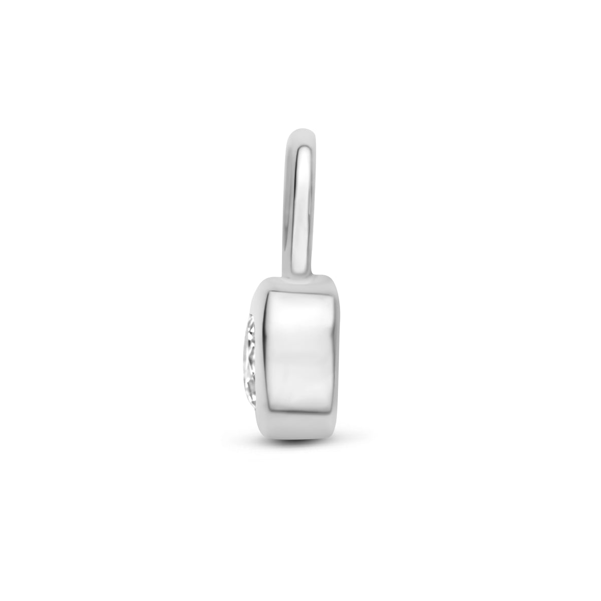 oorringhanger zirkonia 8 mm zilver gerhodineerd