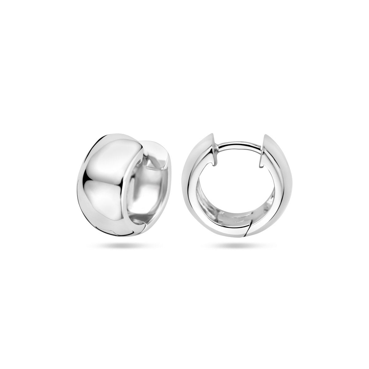 Klappcreolen 13,5 mm Silber rhodiniert