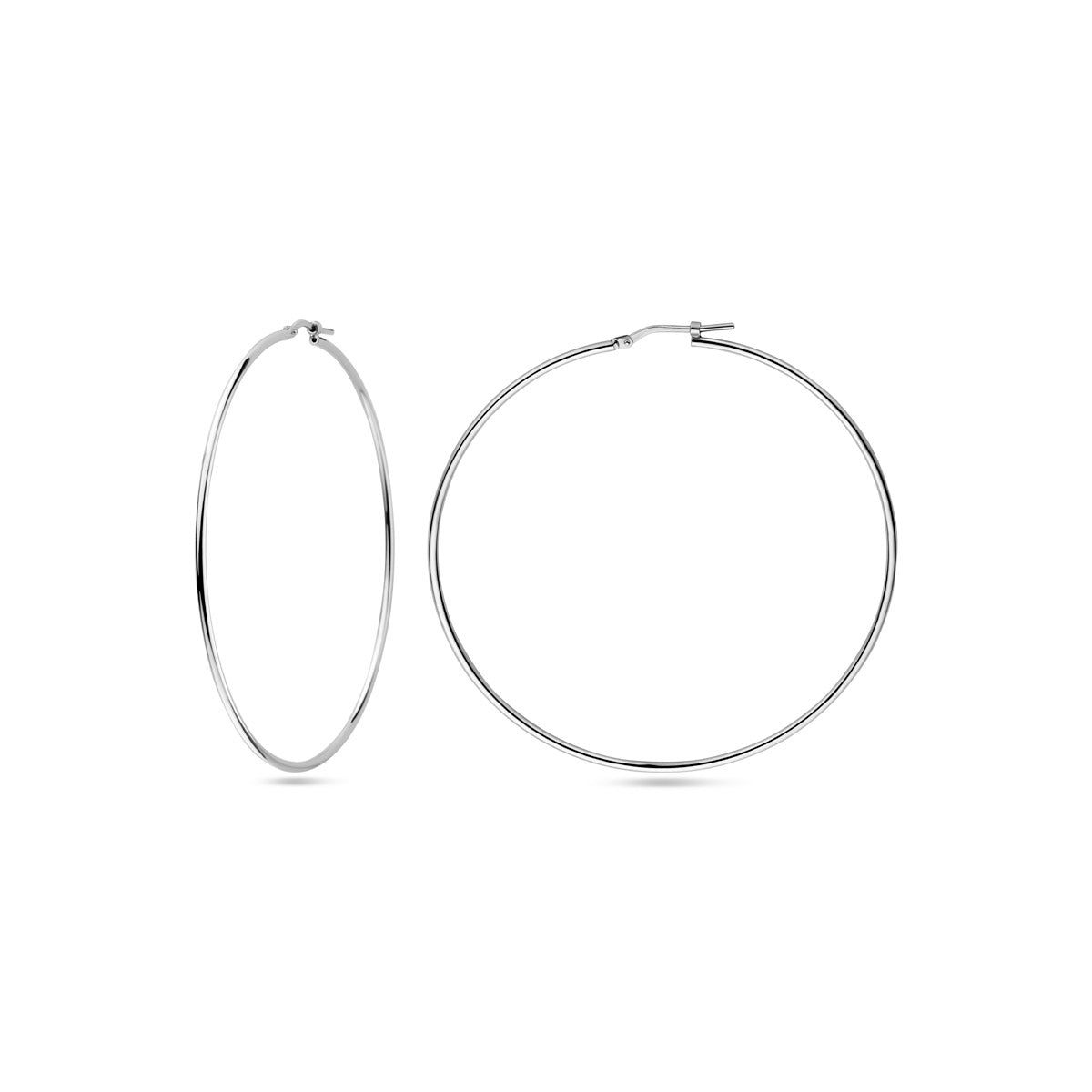 oorringen ronde buis 1,5 mm zilver gerhodineerd
