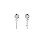 oorbellen zirkonia 25 mm zilver gerhodineerd