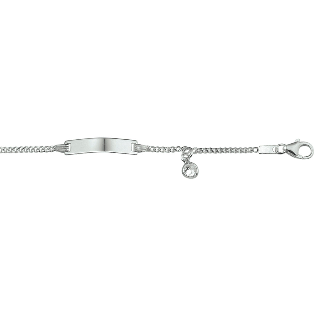 Gravurarmband Zirkonia 11 - 13 cm Silber rhodiniert