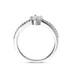 ring zirkonia zilver gerhodineerd