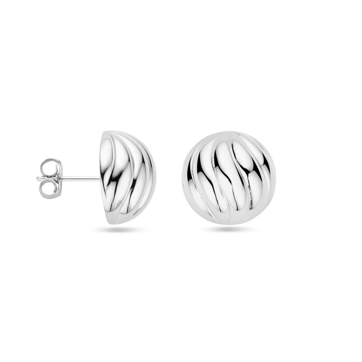 Ohrstecker 14,5 mm rhodiniertes Silber
