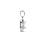 hanger zirkonia halo zilver gerhodineerd