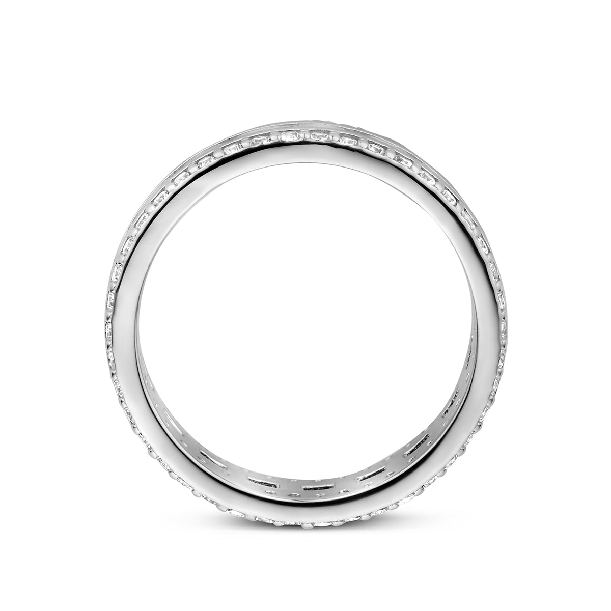 Ring Zirkonia Silber rhodiniert