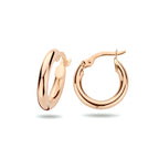 Ohrringe 2,5 mm runde Röhre 14K Roségold