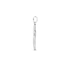 hanger kruis poli/mat gediamanteerd 24 mm zilver gerhodineerd