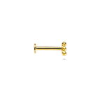 flat back piercing 4,5 mm 14K geelgoud