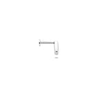 flat back piercing letter 6 mm zilver gerhodineerd
