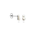 Ohrstecker Perle 7 mm Silber rhodiniert