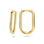 klapoorringen paperclip 14K geelgoud