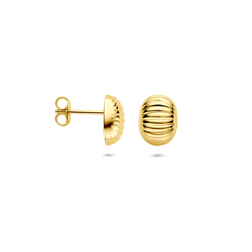 Ohrstecker 10 mm 14K Gelbgold