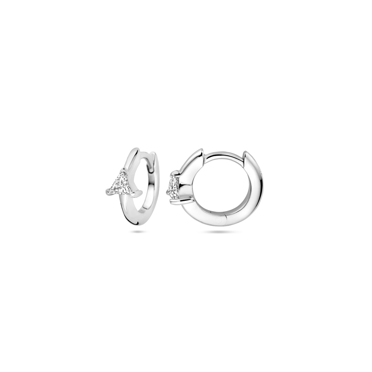 klapoorringen zirkonia 10,5 mm zilver gerhodineerd