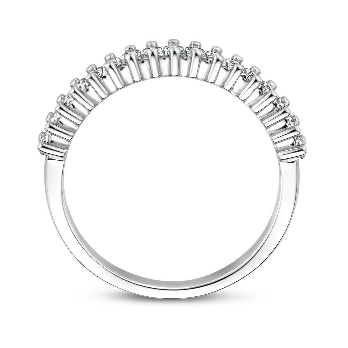 Ring Zirkonia Silber rhodiniert