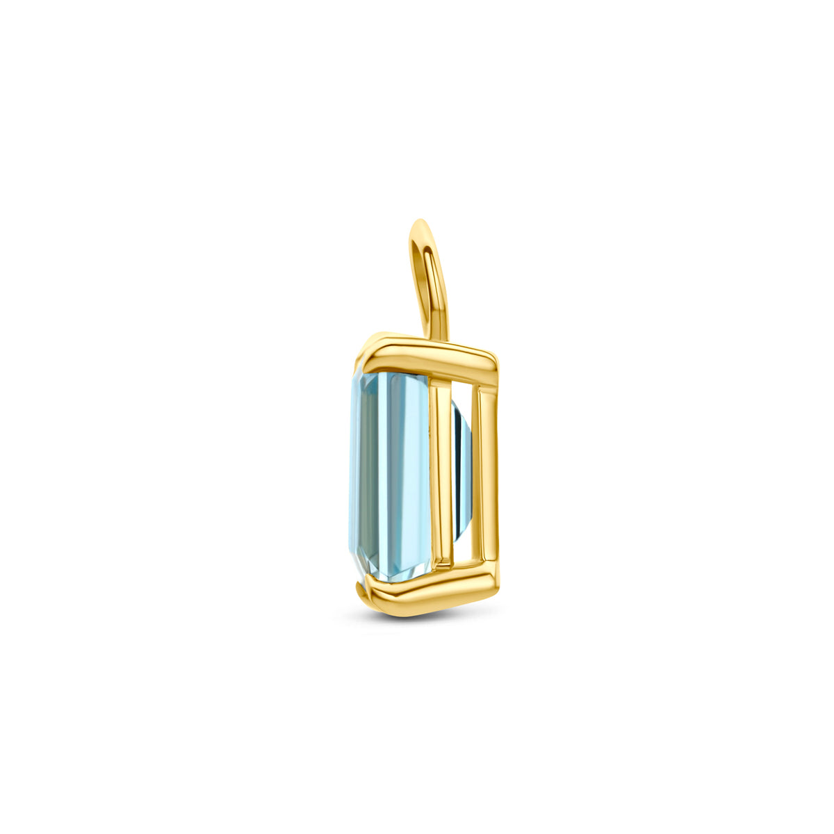 oorringhanger topaas 9,5 mm 14K geelgoud