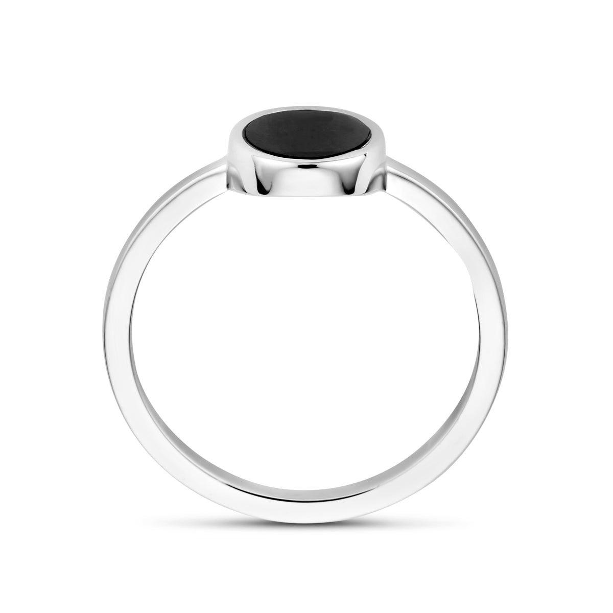 ring onyx zilver gerhodineerd